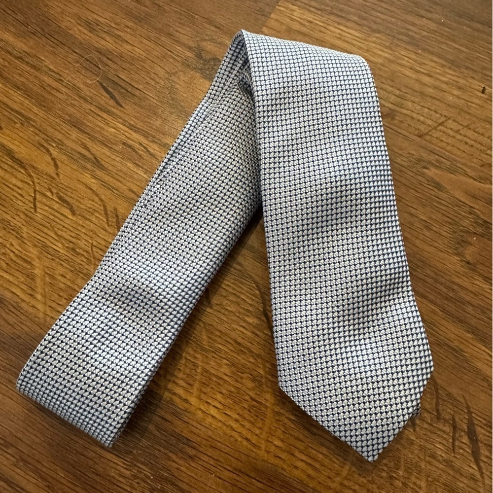 Dior Monochrome Geometric Silk Tie